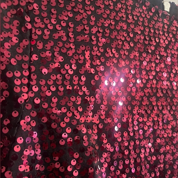 Motel 636 Sally Mae Burgundy Sequined Mini Dress Size Medium - Picture 10 of 10